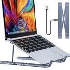 USB-C Dockingstation mit Laptopständer 8 Anschlüsse HDMI 4K -    Zorenza