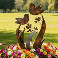 Garten-Dekostecker Metall mit Vogel- und Blütenmotiv -    Zorenza