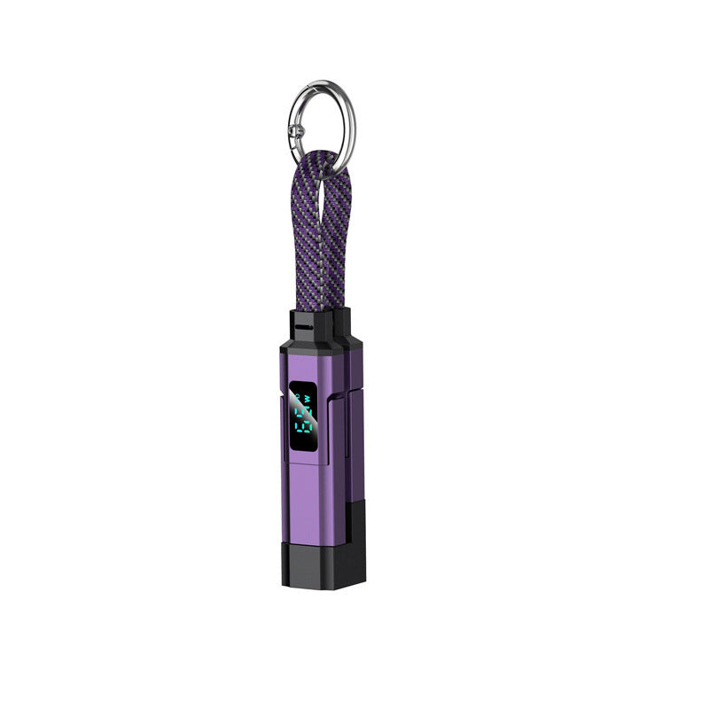 Ladekabel 4-in-1 mit Digital-Display und Schlüsselanhänger -    Zorenza