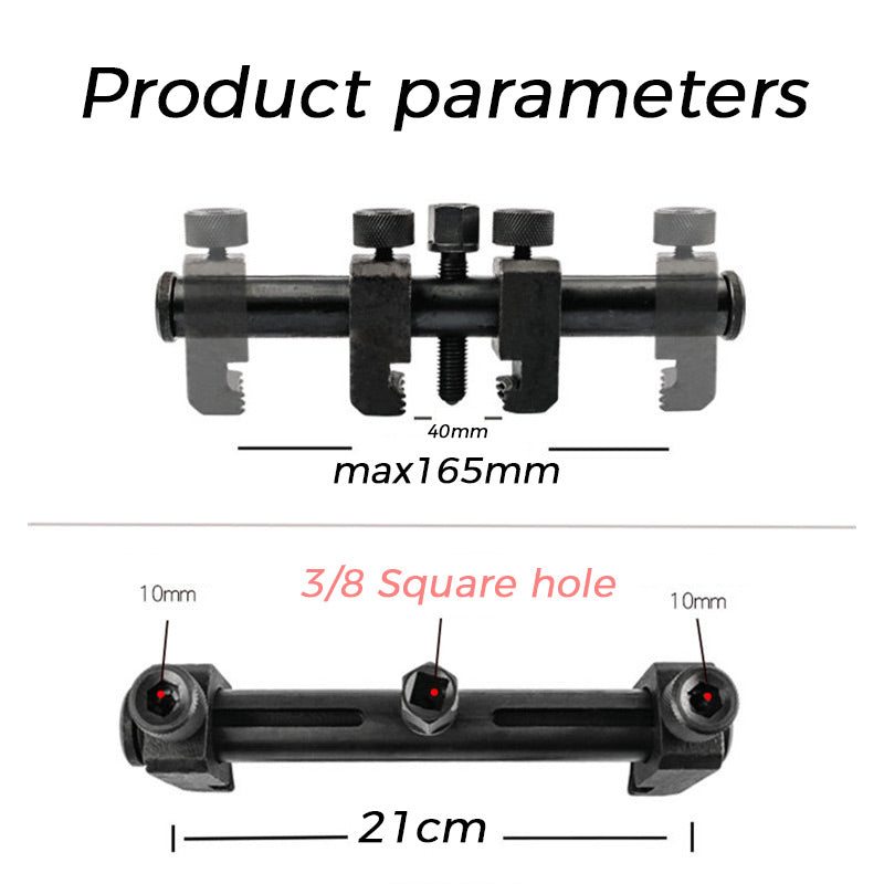 Kurbelwellen-Abzieher – Verstellbar 40-165 mm, 3-Klauen-Griff -    Zorenza