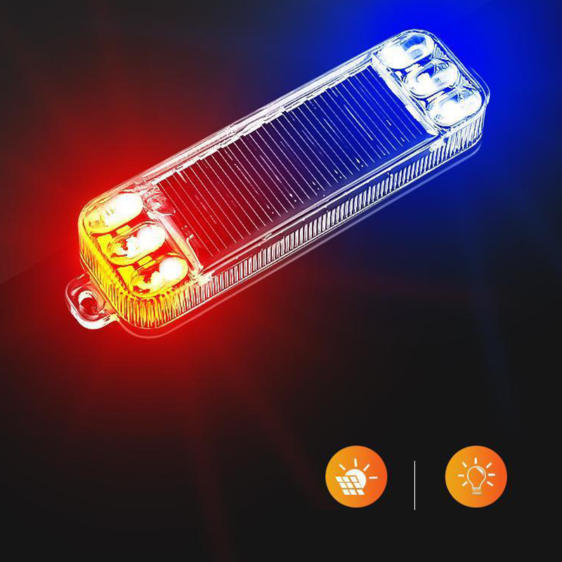 Solar Warnleuchte mit LED – Automatisch bei Dämmerung -    Zorenza