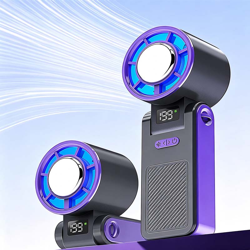 Handventilator klappbar mit LED-Display -    Zorenza