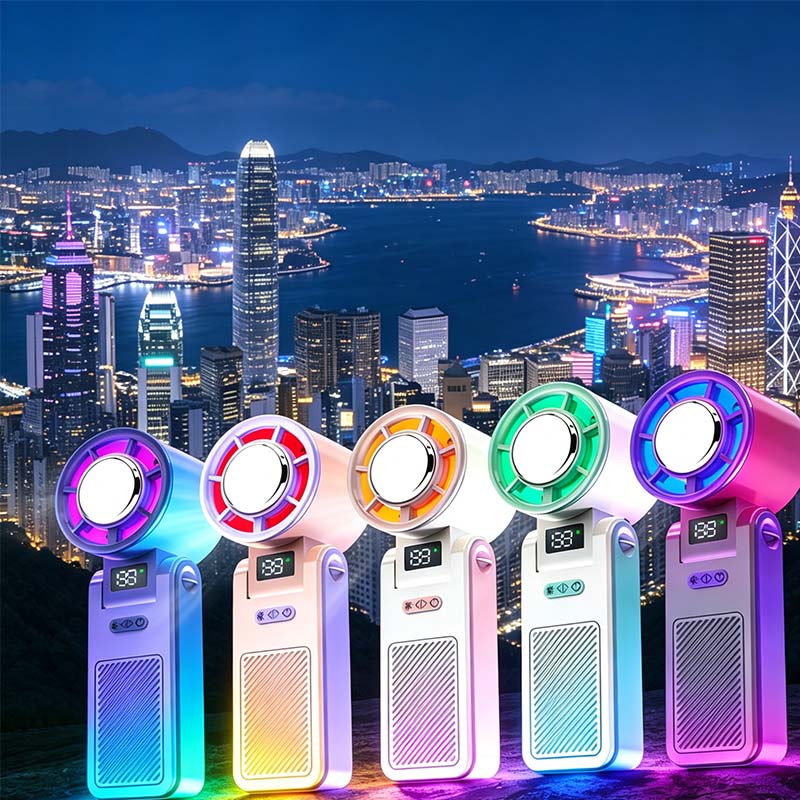 Handventilator klappbar mit LED-Display -    Zorenza