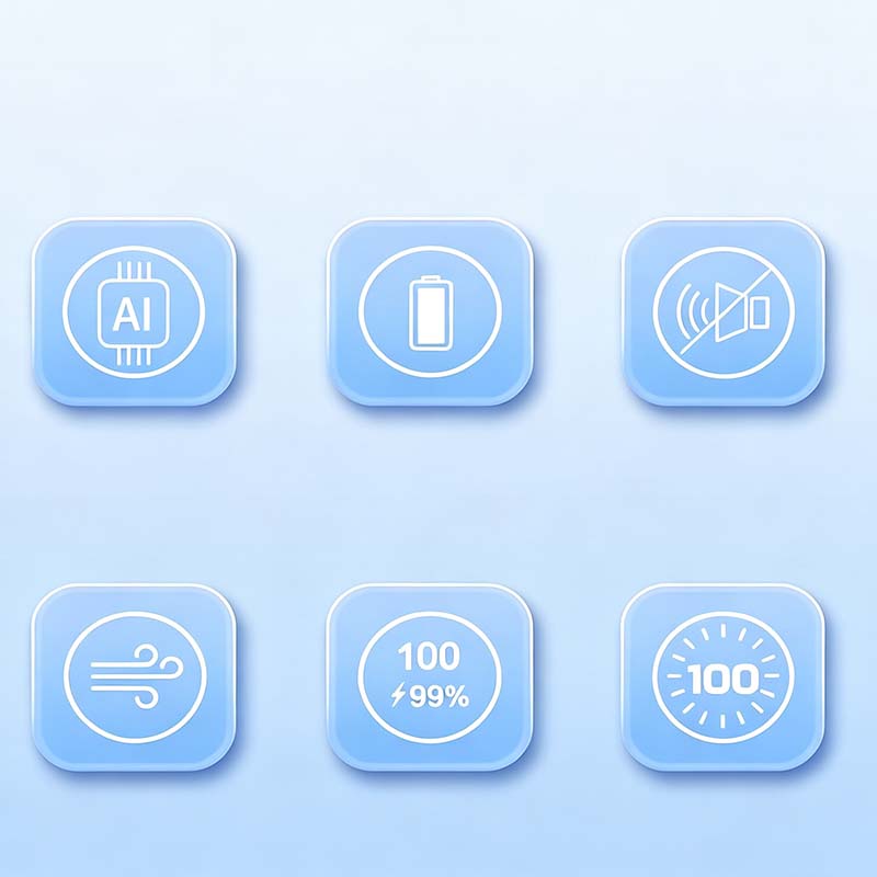 Handventilator klappbar mit LED-Display -    Zorenza