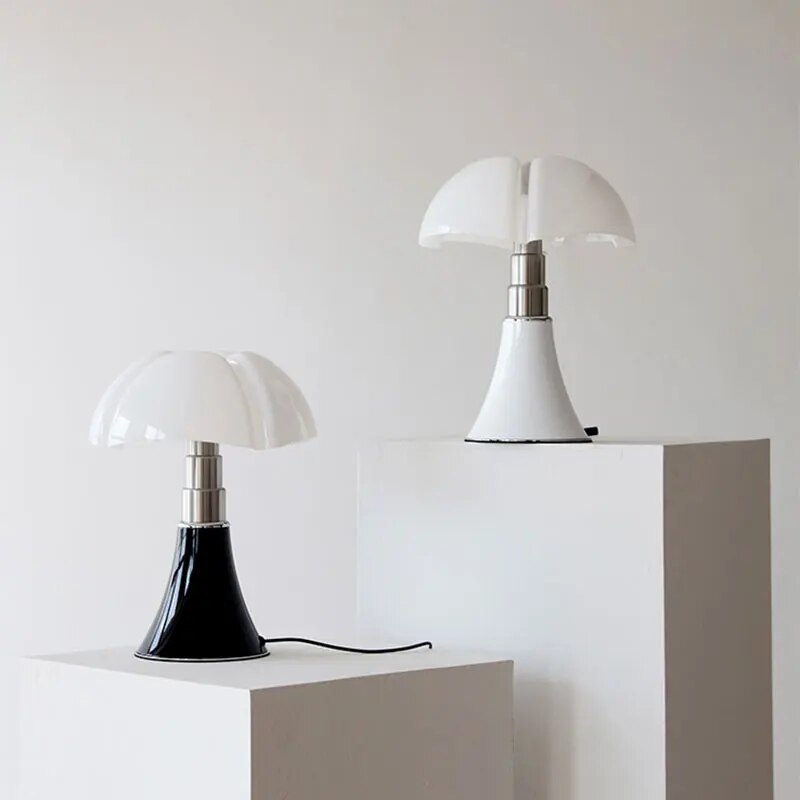 Pilz-Tischlampe mit Touch-Dimmer und höhenverstellbarem Schaft -    Zorenza