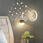 Kinder-Wandleuchte mit Mond- und Sterne-Design Zorenza