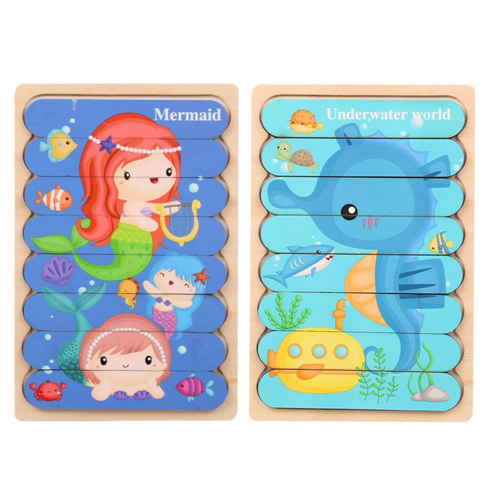 Holz Steckpuzzle-Set für Kinder – Doppelseitig & Bildungsfördernd -    Zorenza