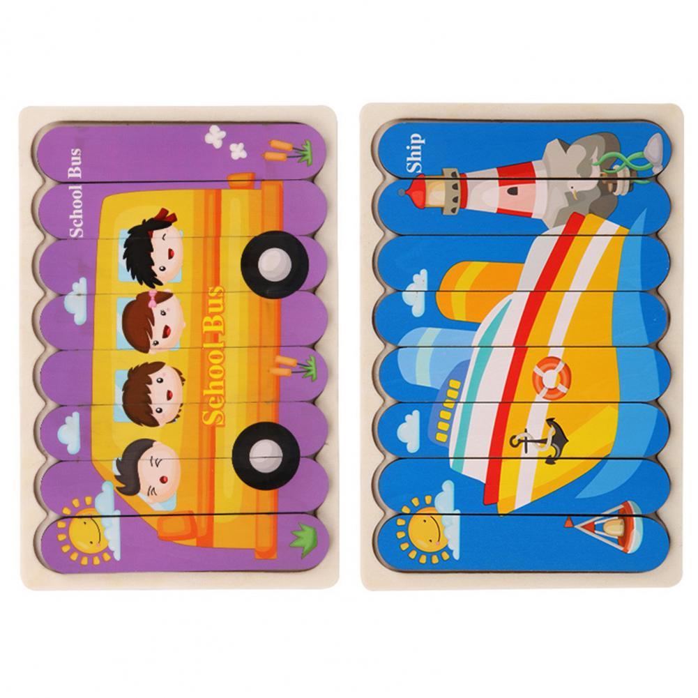 Holz Steckpuzzle-Set für Kinder – Doppelseitig & Bildungsfördernd -    Zorenza