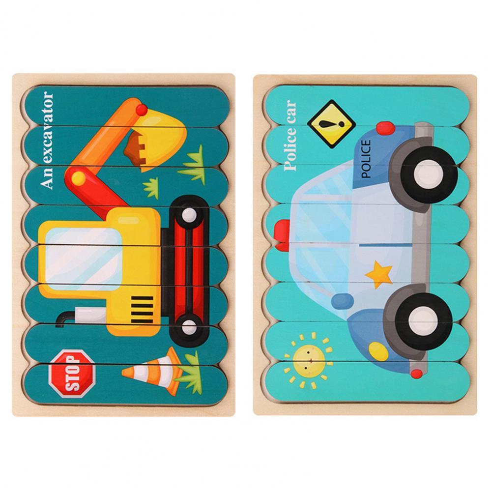 Holz Steckpuzzle-Set für Kinder – Doppelseitig & Bildungsfördernd -    Zorenza