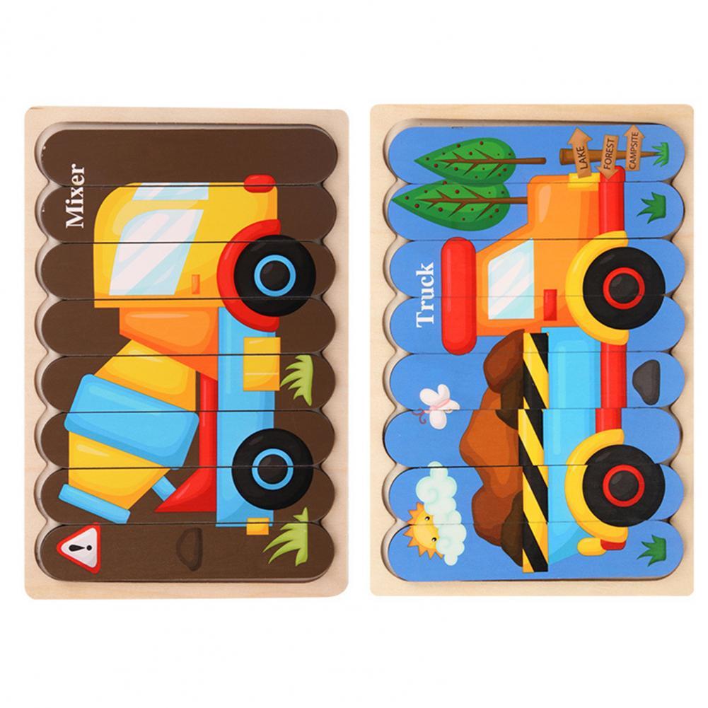 Holz Steckpuzzle-Set für Kinder – Doppelseitig & Bildungsfördernd -    Zorenza