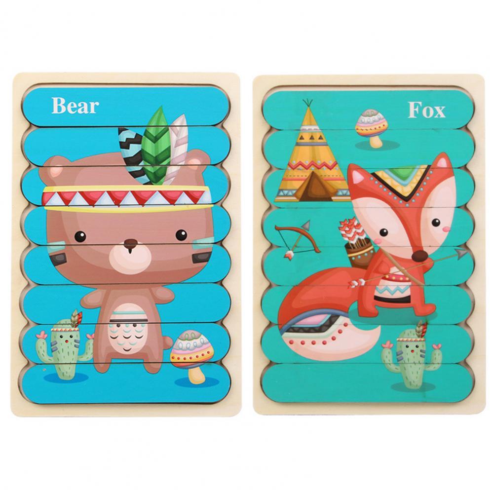 Holz Steckpuzzle-Set für Kinder – Doppelseitig & Bildungsfördernd -    Zorenza