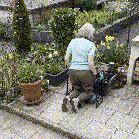 Kniebankje 2-in-1 mit gepolsterter Sitzfläche für Garten -    Zorenza