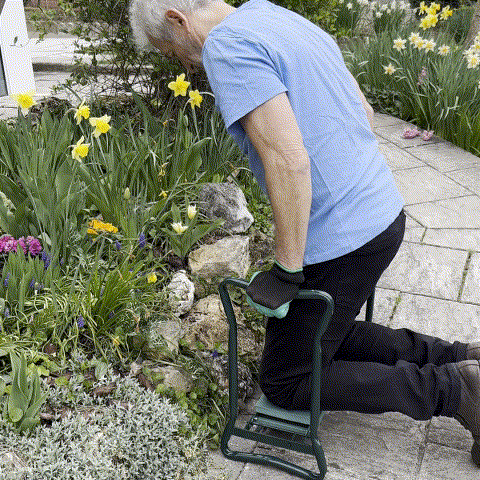 Kniebankje 2-in-1 mit gepolsterter Sitzfläche für Garten -    Zorenza