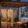 LED-Eiszapfen-Lichterkette mit Fernbedienung, 8 Leuchtmodi, USB, innen & außen -    Zorenza