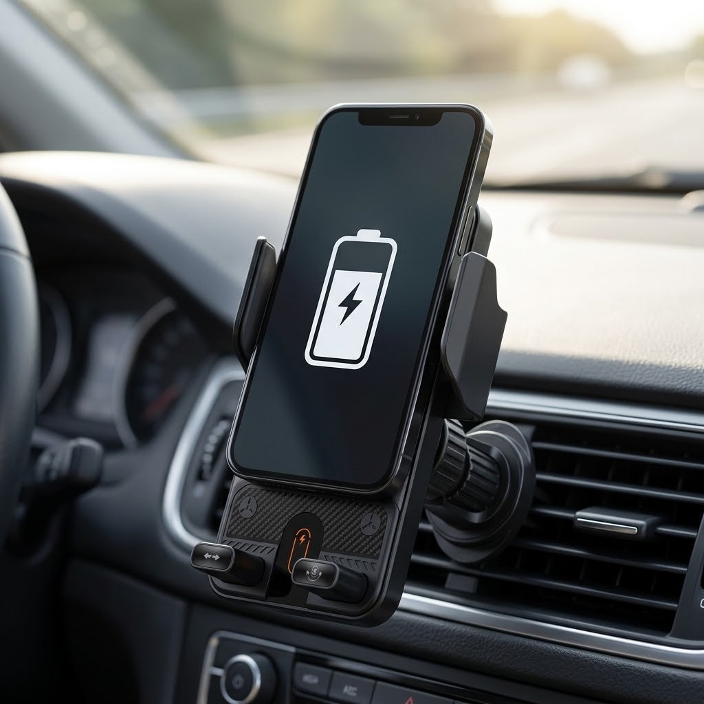 Auto-Handyhalterung mit kabellosem Laden 15 W und automatischer Klemme -    Zorenza