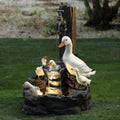 Solar-Tischbrunnen mit Tierfigur & LED-Beleuchtung – kompakt für Garten & Balkon -    Zorenza