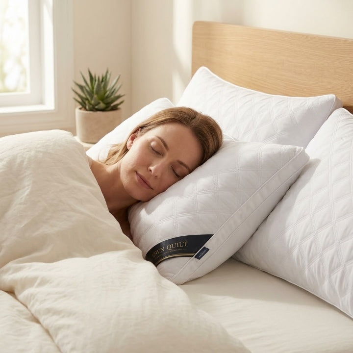Kopfkissen Set 2-teilig, 48 × 74 cm, 3D-Steppung, waschbar bei 30 °C -    Zorenza