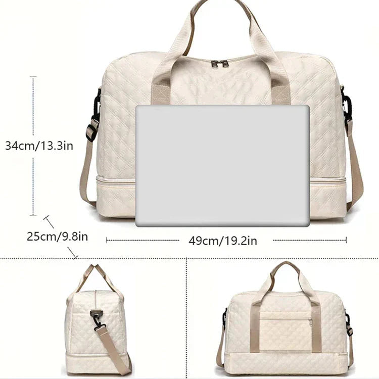 Gesteppte Reisetasche mit Schuhfach Zorenza
