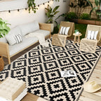 Outdoor-Teppich wendbar mit geometrischem Muster, rutschfest -    Zorenza